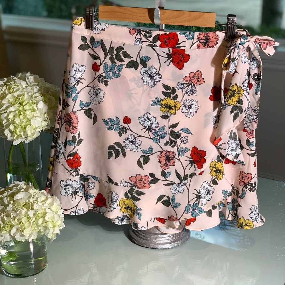 Jack by BB Dakota Pink Floral Skirt